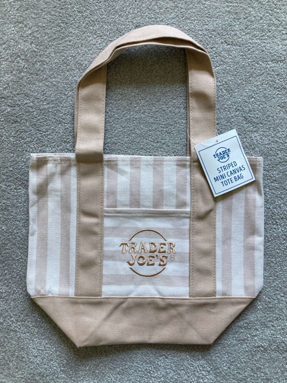 Set of 4 | Trader Joe’s Mini Striped Canvas Tote Bags - Picture 6 of 10